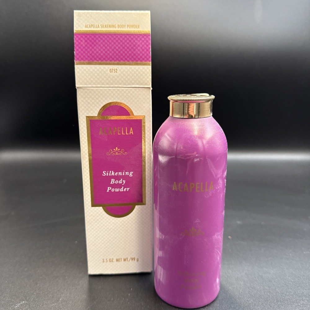Mary Kay Vintage ACAPELLA SILKENING  Body Dust Powder 3.5 oz Discontinued Purple
